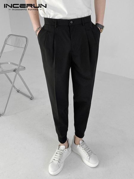 pants incerun 2022 korean style men's solid color high waist pantalons casual streetwear male allmatch simple harem long pants s5xl, Black
pants incerun 2022 korean style men's solid color high waist pantalons casual streetwear male allmatch simple harem long pants s5xl, Black