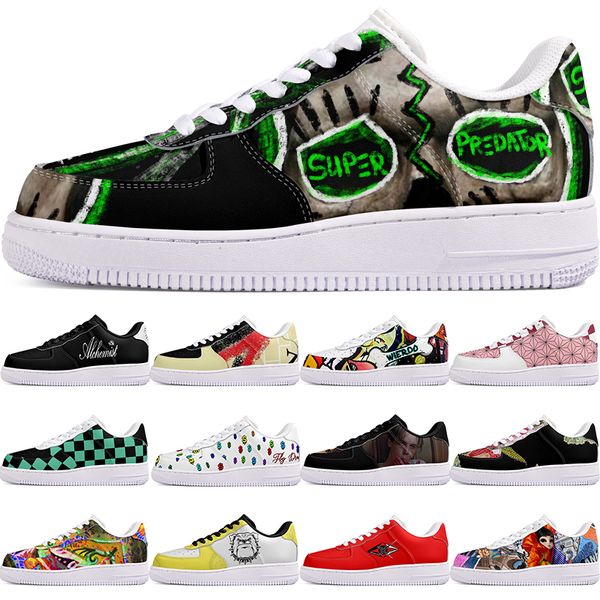 

DIY shoes fashion lovely autumn mens Leisure shoes one for men women exquisite platform sneakers Classic cartoon graffiti trainers comfortable sports 9673