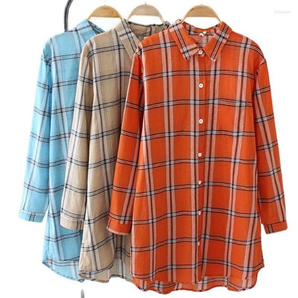 Women's Blouses Elegant And Youth Woman Women's 2023 Spring Clothes Thin Cotton Plaid Mid-Length Shirt, Khaki
Women's Blouses Elegant And Youth Woman Women's 2023 Spring Clothes Thin Cotton Plaid Mid-Length Shirt, Khaki
