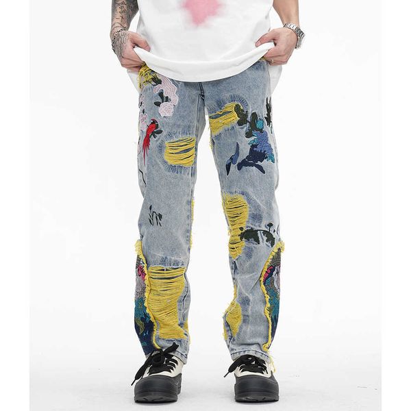 mens jeans calas de brim do desenhista da rua alta para calas de brim ocasionais largas do bordado do furo dos homens unisdesgastado retalho, Blue
mens jeans calas de brim do desenhista da rua alta para calas de brim ocasionais largas do bordado do furo dos homens unisdesgastado retalho, Blue