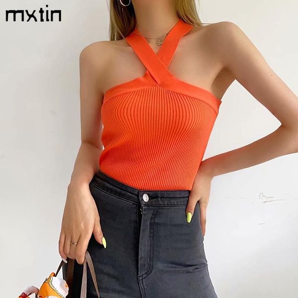 tanks mxtin 2021 women summer fashion solid knitted tank vintage slim cross shoulder straps backless female camis chic mujer, Black;white
tanks mxtin 2021 women summer fashion solid knitted tank vintage slim cross shoulder straps backless female camis chic mujer, Black;white