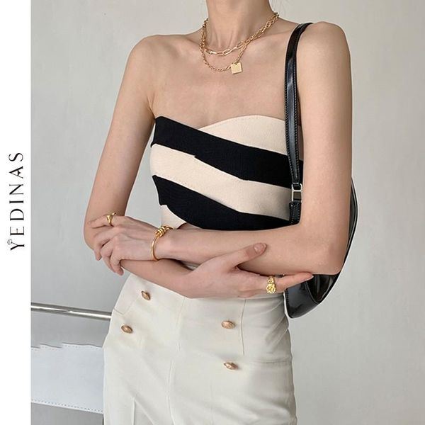 tanks yedinas elegant tube women crop sleeveless slim skinny corset patchwork color matching cropped tank ladies korean style, Black;white
tanks yedinas elegant tube women crop sleeveless slim skinny corset patchwork color matching cropped tank ladies korean style, Black;white