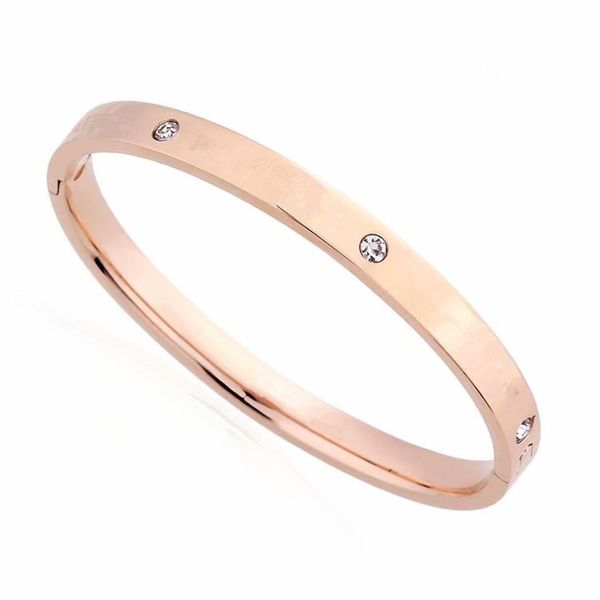 fashion t designer bracelet stainless steel bangle for men women jewelry diamond letters party crystal silver 256g, Black
fashion t designer bracelet stainless steel bangle for men women jewelry diamond letters party crystal silver 256g, Black