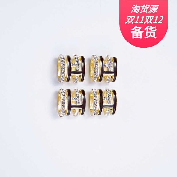 designerjapanese and korean temperament diy jewelry accessories herms letter full diamond drop oil pendant bracelet necklace earrings, Silver
designerjapanese and korean temperament diy jewelry accessories herms letter full diamond drop oil pendant bracelet necklace earrings, Silver