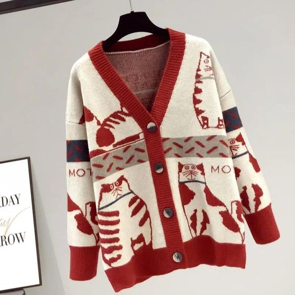 sweaters contrast kleur cartoon trui vest vrouwen herfst en winter nieuwe mode literatuur en kunst kleuraanpassing gebreide jas, White;black
sweaters contrast kleur cartoon trui vest vrouwen herfst en winter nieuwe mode literatuur en kunst kleuraanpassing gebreide jas, White;black