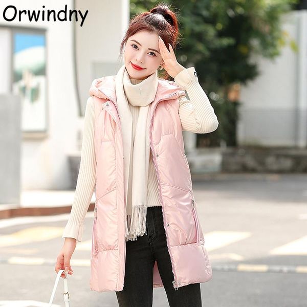 vests orwindny glossy long waistcoat women thicken warm cotton vest winter hooded jacket coat sleeveless waterproof s3xl, Black;white
vests orwindny glossy long waistcoat women thicken warm cotton vest winter hooded jacket coat sleeveless waterproof s3xl, Black;white