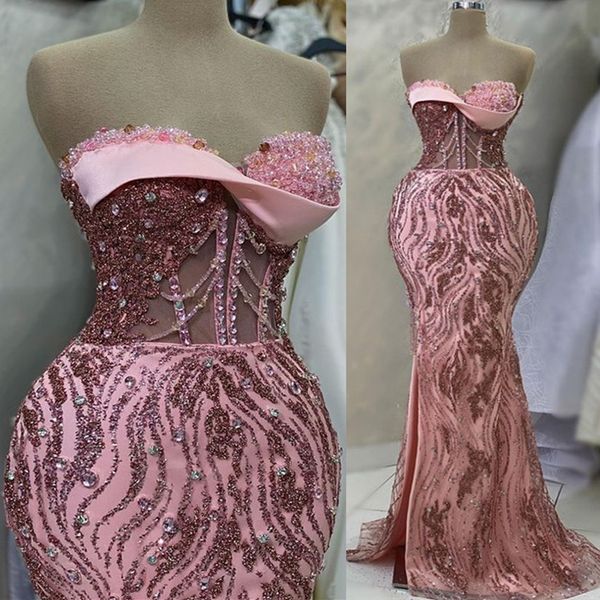 2023 april aso ebi mermaid pink prom dress crystals beaded lace evening formal party second reception birthday engagement gowns dresses robe, Black
2023 april aso ebi mermaid pink prom dress crystals beaded lace evening formal party second reception birthday engagement gowns dresses robe, Black