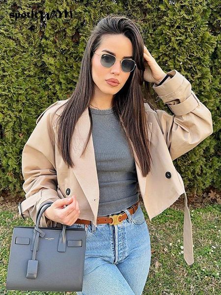 women's trench coats khaki cropped spring fashion belt button long sleeve jacket ladies casual loose high street solid 230421, Tan;black
women's trench coats khaki cropped spring fashion belt button long sleeve jacket ladies casual loose high street solid 230421, Tan;black
