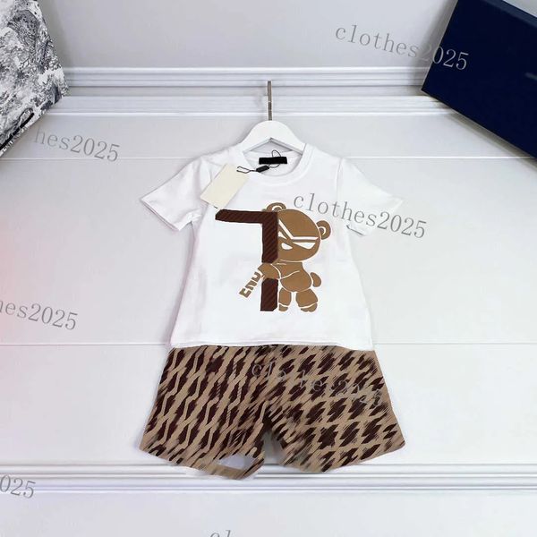 23ss brand designer kids t-shirt shorts set boys flannelette printing short sleeve full print letter logo shorts two-piece kid clothing, White
23ss brand designer kids t-shirt shorts set boys flannelette printing short sleeve full print letter logo shorts two-piece kid clothing, White