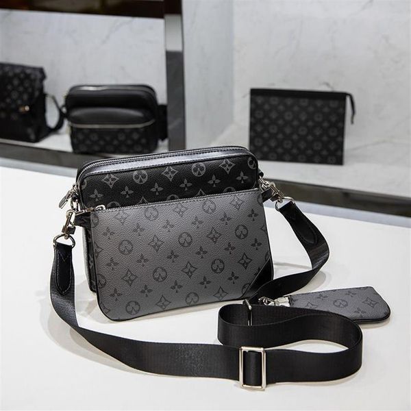 classic leather 3-pcs evening bag cross body wallets leather patchwork new men women handbag shoulder bags designer ha256p
classic leather 3-pcs evening bag cross body wallets leather patchwork new men women handbag shoulder bags designer ha256p