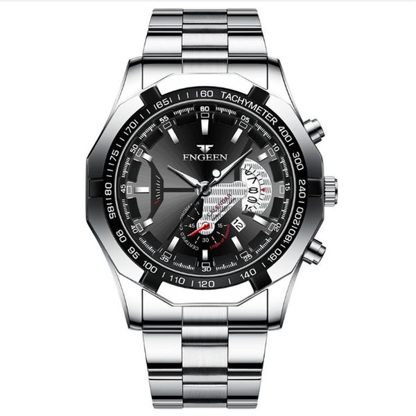 fngeen brand white steel quartz mens watches crystal glass watch date 44mm diameter personality stylish man wristwatches183l, Slivery;brown
fngeen brand white steel quartz mens watches crystal glass watch date 44mm diameter personality stylish man wristwatches183l, Slivery;brown