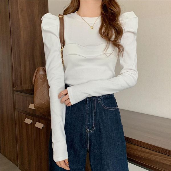t-shirt women's bottoming shirt with 2022 autumn spring new style foreign short slim longsleeved tshirt trend, White
t-shirt women's bottoming shirt with 2022 autumn spring new style foreign short slim longsleeved tshirt trend, White