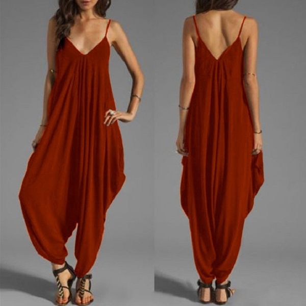 women's jumpsuits rompers women summer solid color jumpsuits ankle-length playsuit v-neck sleeveless jumpsuits female casual loose romp, Black;white
women's jumpsuits rompers women summer solid color jumpsuits ankle-length playsuit v-neck sleeveless jumpsuits female casual loose romp, Black;white