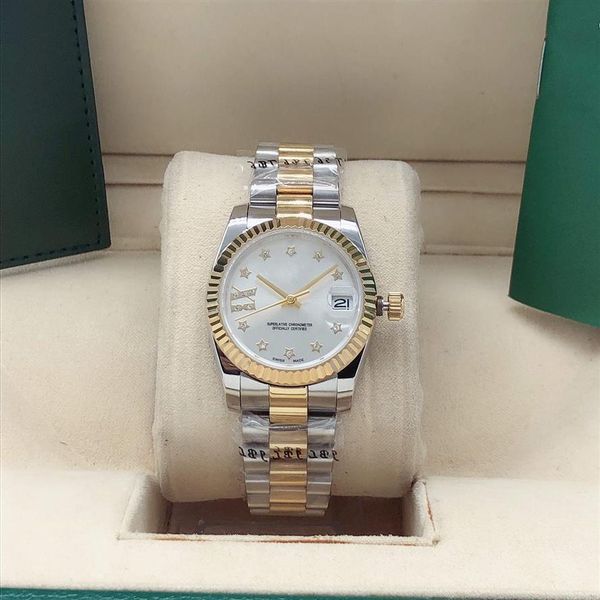fashion women's watch multi color dial 31mm small female watch star model stainless steel belt mechanical automatic movement 287k, Slivery;brown
fashion women's watch multi color dial 31mm small female watch star model stainless steel belt mechanical automatic movement 287k, Slivery;brown