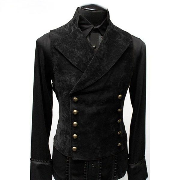 blazers mens double breasted gothic steampunk velvet vest men stage cosplay prom costume mens vest, White;black
blazers mens double breasted gothic steampunk velvet vest men stage cosplay prom costume mens vest, White;black