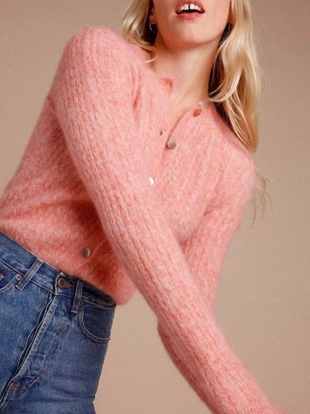 sweaters women's french mohair blend knit sweater cardigan 2022 new lady long sleeve singlebreasted knitwear, White;black
sweaters women's french mohair blend knit sweater cardigan 2022 new lady long sleeve singlebreasted knitwear, White;black