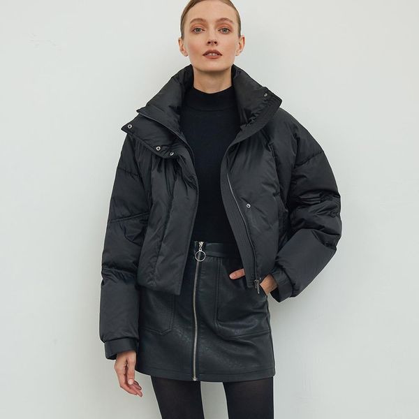 parkas mkyn women's winter down jacket windproof standing collar loose cute short down coat, Black
parkas mkyn women's winter down jacket windproof standing collar loose cute short down coat, Black