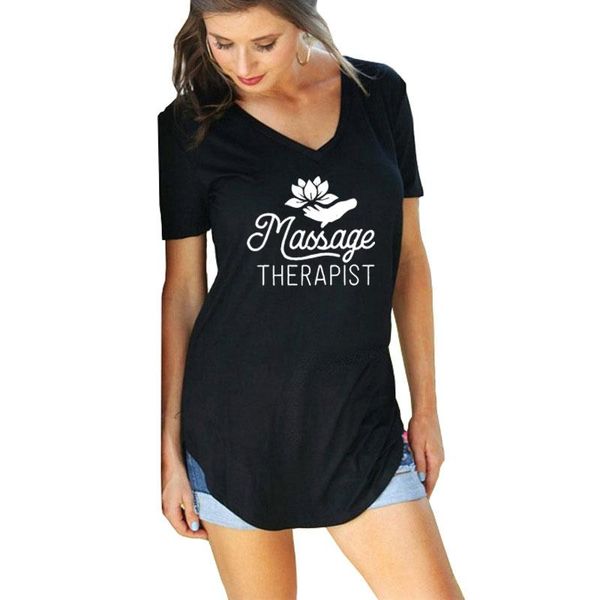 t-shirt massage therapist print cotton casual tshirt women funny t shirt for lady casual loose cotton short sleeve vneck tee, White
t-shirt massage therapist print cotton casual tshirt women funny t shirt for lady casual loose cotton short sleeve vneck tee, White