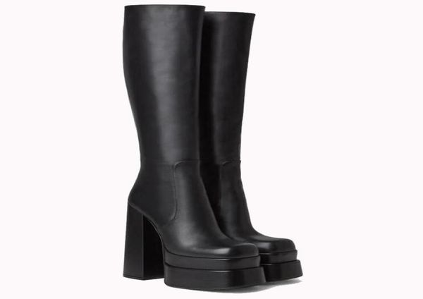 realfine888 boots 5a vs leather platform ankle kneehigh boot for women with box size 35423321243, Black
realfine888 boots 5a vs leather platform ankle kneehigh boot for women with box size 35423321243, Black