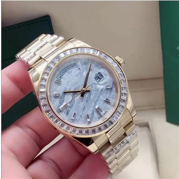 fashion men's meteorite surface automatic mechanical watch 41mm square diamond bezel stainless steel folding buckle waterproo307d, Slivery;brown
fashion men's meteorite surface automatic mechanical watch 41mm square diamond bezel stainless steel folding buckle waterproo307d, Slivery;brown