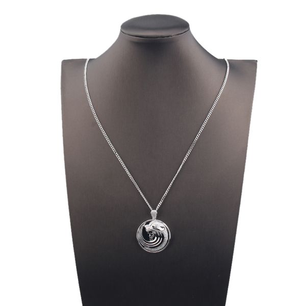 black gold fine chain circle diamond pendants long necklaces for women trendy animal luxury designer jewelry party christmas wedding gifts g, Silver
black gold fine chain circle diamond pendants long necklaces for women trendy animal luxury designer jewelry party christmas wedding gifts g, Silver