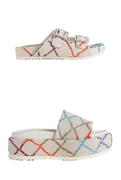 etina9188 womens 55mm platform rainbow sandals mid heel slippers fashion white multicolor canvas slides with box and dust bags2139778, Black
etina9188 womens 55mm platform rainbow sandals mid heel slippers fashion white multicolor canvas slides with box and dust bags2139778, Black