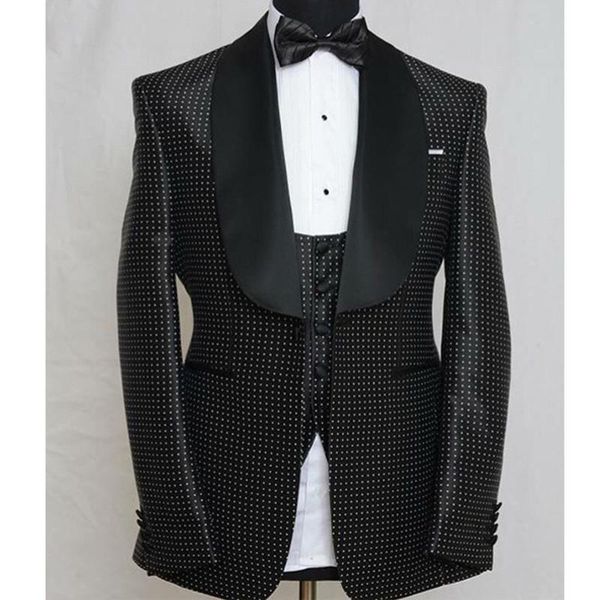 blazers 3 piece slim fit prom suits for men with dots shawl lapel custom wedding groom tuxedos 2022 man fashion clothes suit set, White;black
blazers 3 piece slim fit prom suits for men with dots shawl lapel custom wedding groom tuxedos 2022 man fashion clothes suit set, White;black