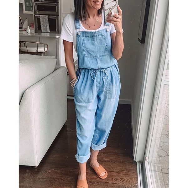 women's jumpsuits rompers spring autumn thin loose casual womens denim jumpsuit lace up elastic waist overalls solid color wide leg tro, Black;white
women's jumpsuits rompers spring autumn thin loose casual womens denim jumpsuit lace up elastic waist overalls solid color wide leg tro, Black;white