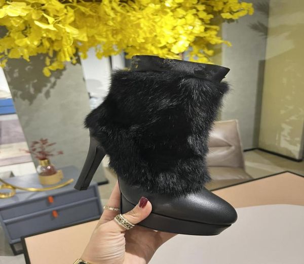 2122 autumn and winter short boots fashion trend mink fur short boots highend leather material temperament ladies casual high he3463544, Black
2122 autumn and winter short boots fashion trend mink fur short boots highend leather material temperament ladies casual high he3463544, Black