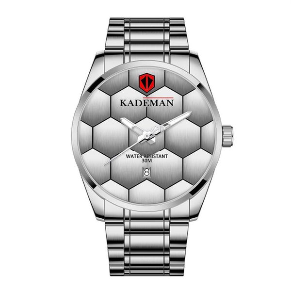kademan brand high definition luminous mens watch football texture quartz calendar watches leisure simple stainless steel masculin273s, Slivery;brown
kademan brand high definition luminous mens watch football texture quartz calendar watches leisure simple stainless steel masculin273s, Slivery;brown