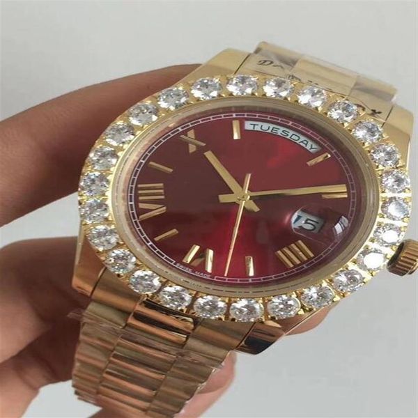 factory brand new mens day-date 18238 18k gold roman numeral dial diamond bezel red dial movement automatic mechanical wris249s, Slivery;brown
factory brand new mens day-date 18238 18k gold roman numeral dial diamond bezel red dial movement automatic mechanical wris249s, Slivery;brown