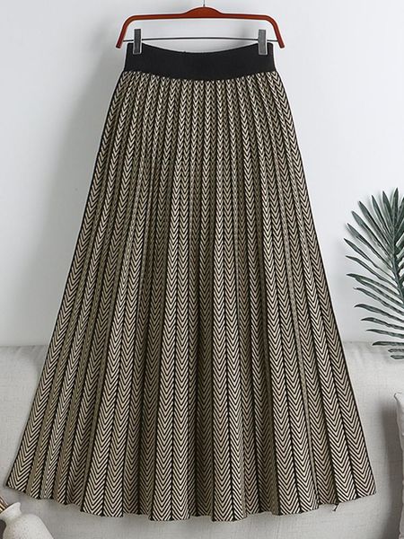 dresses tigena striped print knitted midi long skirt women 2022 fall winter vintage a line high waist pleated midlength skirt female, White;black
dresses tigena striped print knitted midi long skirt women 2022 fall winter vintage a line high waist pleated midlength skirt female, White;black