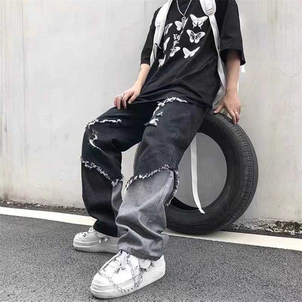 men's pants mens jeans pants wi hole casual vintage straight leg korean fashion streetwear harajuku trousers, Black
men's pants mens jeans pants wi hole casual vintage straight leg korean fashion streetwear harajuku trousers, Black