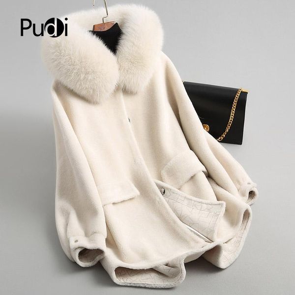 fur pudi women's winter warm genuine wool fur with real fox collar coat lady coat jacket over size parka plus size a18053, Black
fur pudi women's winter warm genuine wool fur with real fox collar coat lady coat jacket over size parka plus size a18053, Black