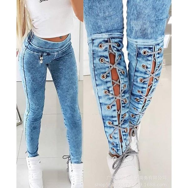 jeans jeans for women slimfit lace up jeans for women spring autumn fashion mid waist denim pencil pants streetwear jeans trousers, Blue
jeans jeans for women slimfit lace up jeans for women spring autumn fashion mid waist denim pencil pants streetwear jeans trousers, Blue