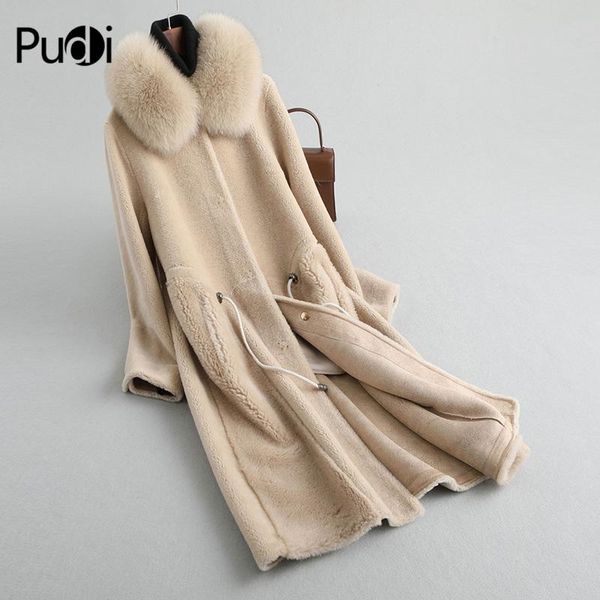 fur pudi a19029 women winter classic genuine wool fur coat winter warm lady real fox collar coat jacket over size parka, Black
fur pudi a19029 women winter classic genuine wool fur coat winter warm lady real fox collar coat jacket over size parka, Black