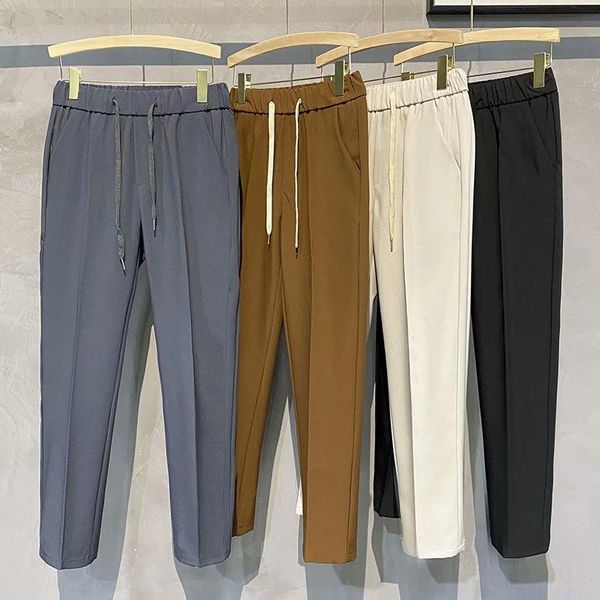 pants khaki drawstring elastic waist men's suit pants business casual fashion drape spring autumn male trousers office men clothing, Black
pants khaki drawstring elastic waist men's suit pants business casual fashion drape spring autumn male trousers office men clothing, Black