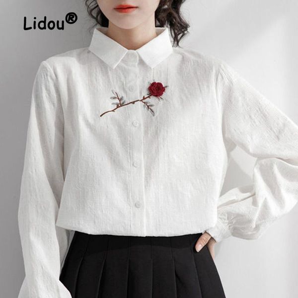 shirts elegance rose embroidery white singlebreasted blouse women new long sleeve classic turndown collar fashion allmatch shirt
shirts elegance rose embroidery white singlebreasted blouse women new long sleeve classic turndown collar fashion allmatch shirt