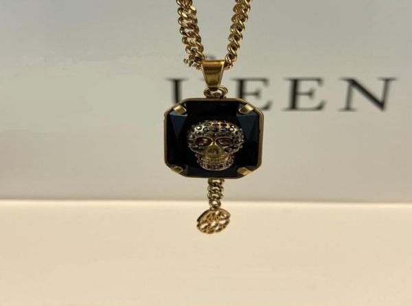am new necklace ancient gold face brass black crystal with skull embellished with stylish punk style6076620, Silver
am new necklace ancient gold face brass black crystal with skull embellished with stylish punk style6076620, Silver