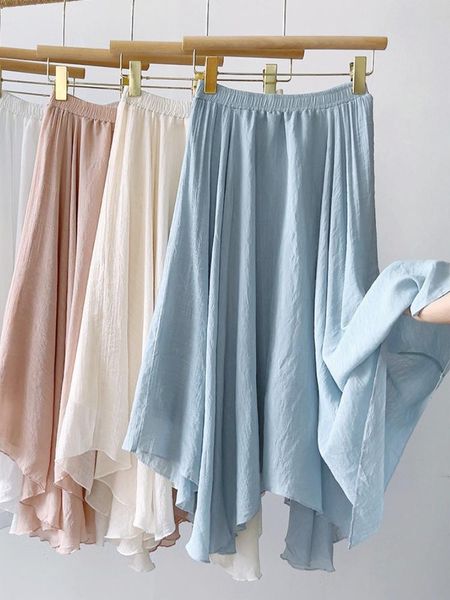dresses 2022 summer new white cotton linen irregualr long skirts women big flare swing midcalf high low solid cotton long skirts female, White;black
dresses 2022 summer new white cotton linen irregualr long skirts women big flare swing midcalf high low solid cotton long skirts female, White;black