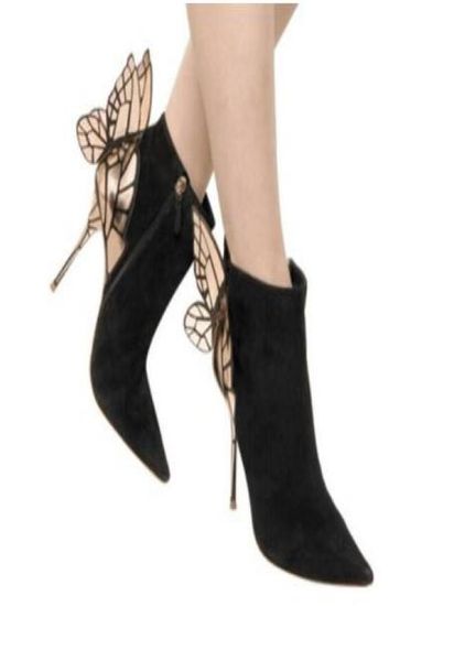 butterfly wing ankle boots women metallic leather goldtone stiletto heels boot autumn winter pointed toe high heel boots8018690, Black
butterfly wing ankle boots women metallic leather goldtone stiletto heels boot autumn winter pointed toe high heel boots8018690, Black