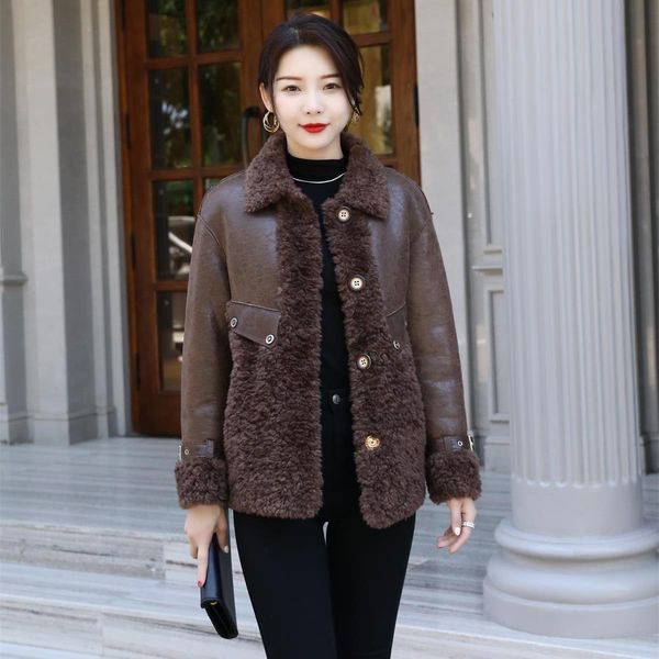 fur 2021 winter women fashion genuine lamb fur coats female sheep shearing warm jacket ladies casual warm patchwork outerwear s83, Black
fur 2021 winter women fashion genuine lamb fur coats female sheep shearing warm jacket ladies casual warm patchwork outerwear s83, Black