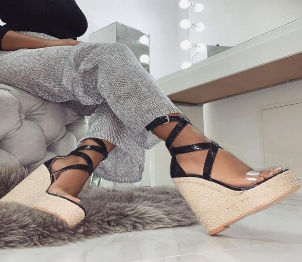 designer sandals strappy straw woven wedge heel gladiator sandals come with box size 35 to 409709180, Black
designer sandals strappy straw woven wedge heel gladiator sandals come with box size 35 to 409709180, Black