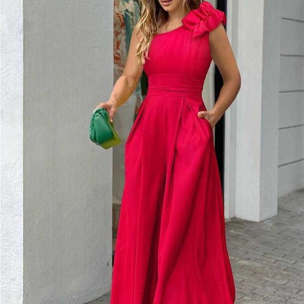 summer fashion elegant urban style dress solid color high waist off neck ruffled, Black;gray
summer fashion elegant urban style dress solid color high waist off neck ruffled, Black;gray