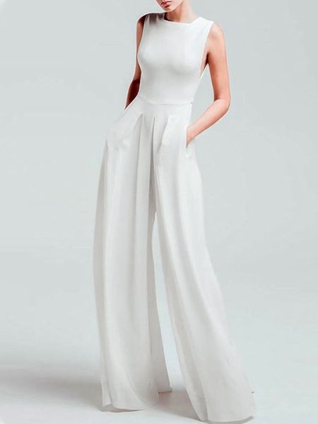 women's jumpsuits rompers celmia summer slim elegant jumpsuits women fashion pockets pleated wide leg pants overalls casual sleeveless, Black;white
women's jumpsuits rompers celmia summer slim elegant jumpsuits women fashion pockets pleated wide leg pants overalls casual sleeveless, Black;white