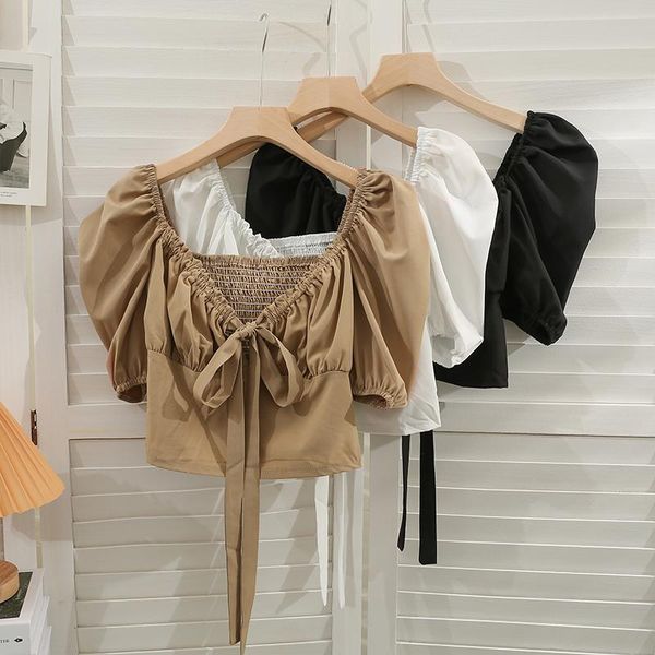polos square collar exposed collarbone bow short versatile solid ladies polo shirts new 2022 summer womens and blouses, White
polos square collar exposed collarbone bow short versatile solid ladies polo shirts new 2022 summer womens and blouses, White