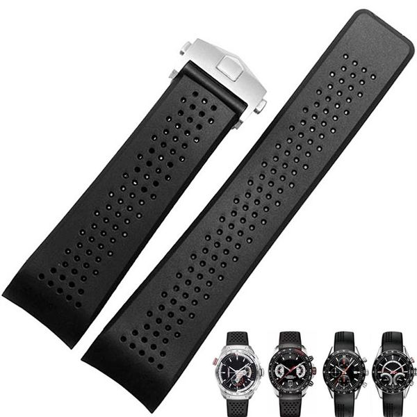 watch band for tag heuer carrera silicone rubber waterproof men women 22 24mm strap accessories bracelet belt290q, Black;brown
watch band for tag heuer carrera silicone rubber waterproof men women 22 24mm strap accessories bracelet belt290q, Black;brown