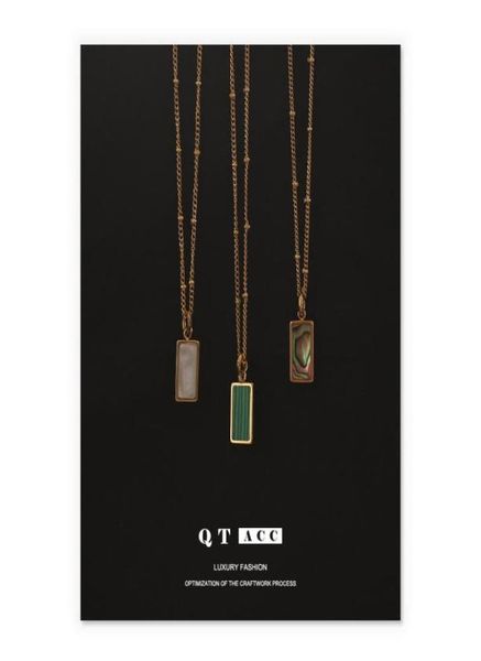 pendant necklaces shell malachite pendants stainless steel plated gold for women designer trendy party jewellery accessories 2021 2436557, Silver
pendant necklaces shell malachite pendants stainless steel plated gold for women designer trendy party jewellery accessories 2021 2436557, Silver
