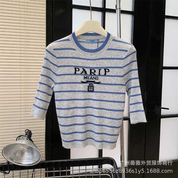 30% off early spring new family contrast grey blue stripe letter jacquard slim fit short round neck pullover knit shirt for women, White;black
30% off early spring new family contrast grey blue stripe letter jacquard slim fit short round neck pullover knit shirt for women, White;black