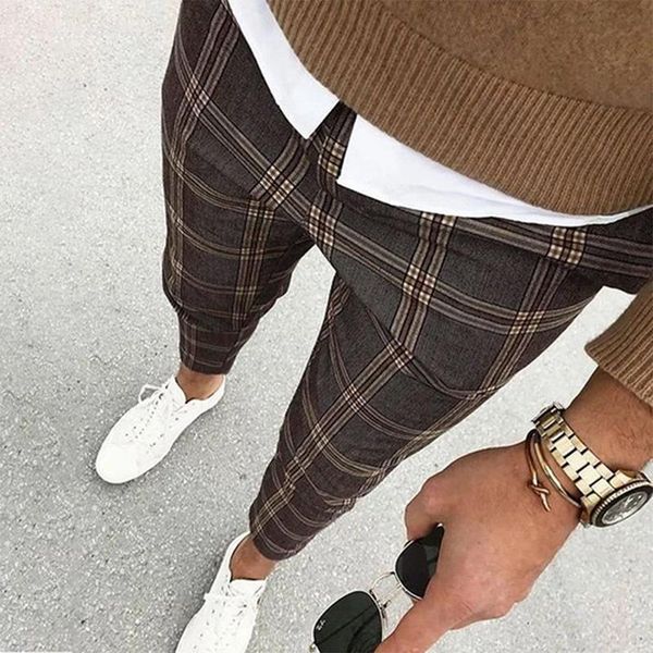 pants plaid contrast color man casual streetwear pants gentleman business four seasons slim pants england style long print pencil pant, Black
pants plaid contrast color man casual streetwear pants gentleman business four seasons slim pants england style long print pencil pant, Black